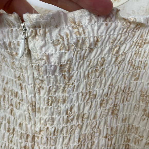 Gal Meets Glam by Anthropologie Women Iris Jumpsuit Cropped Floral Cream Sz 12 - Picture 11 of 13